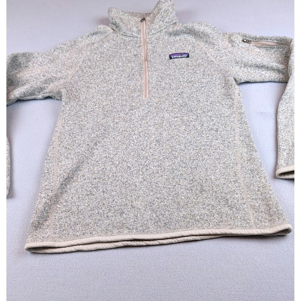 Patagonia Better Sweater 1/4 Zip Pullover Oatmeal Heather Tan Womens Medium